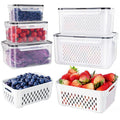 3-in-1 Fruit & Vegetable Storage Containers with Removable Colander